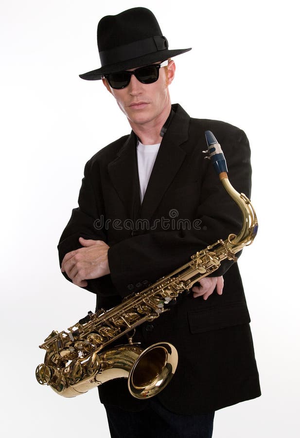 Sax Player 1 stock image. Image of brass, american, male 2674947
