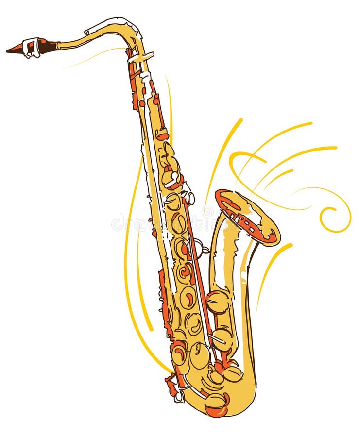 Enfant Jouant Le Saxophone Vecteur Et Illustration Illustration de Vecteur  - Illustration du isolement, rendement: 106183045