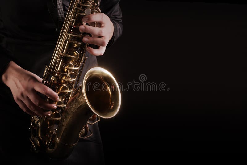 Saxophon-Spieler-Saxophonist, der Jazzmusik spielt