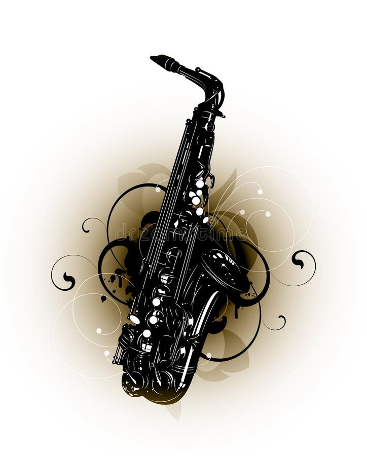 Saxophone Noir Et Blanc Stock Illustrations, Vecteurs, & Clipart (3,424 Stock Illustrations)