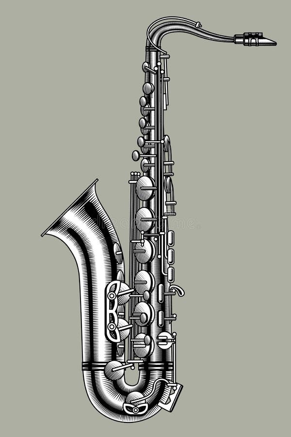 Saxophone Noir Et Blanc Stock Illustrations, Vecteurs, & Clipart (3,424 Stock Illustrations)