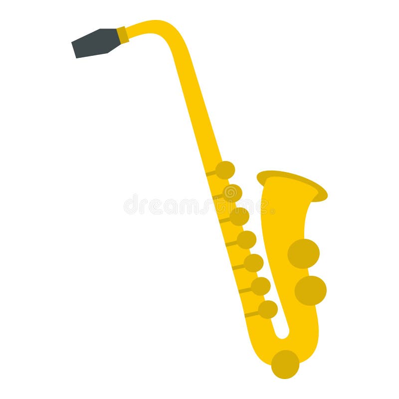 Saxophone Icon, Cartoon Style Stock Vector - Illustration of melody,  design: 82000922