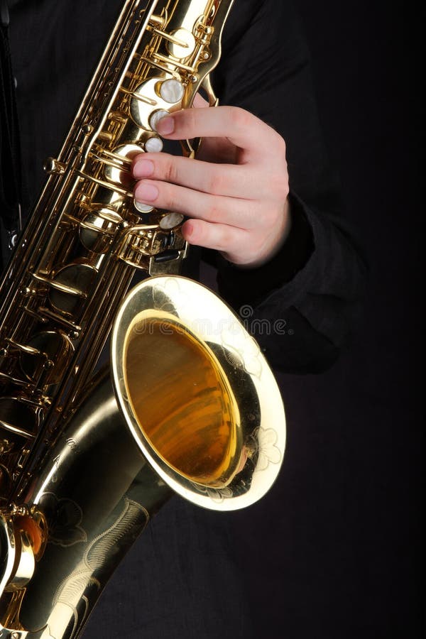 Saxophone player royalty free stock image