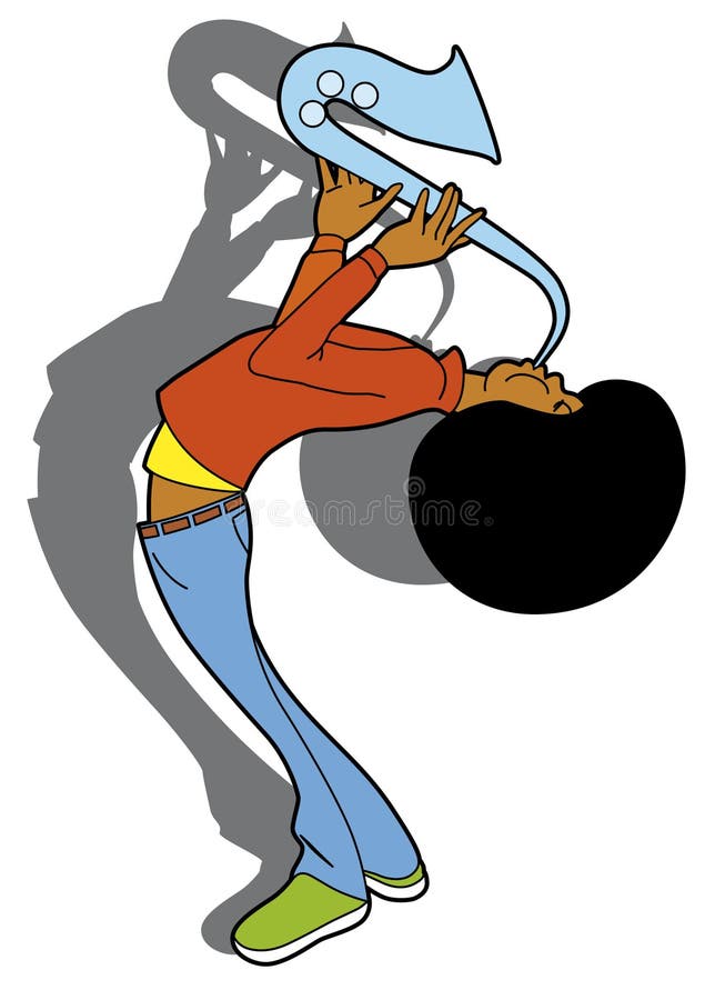 Saxophone player stock illustration Saxophone player stock illustration