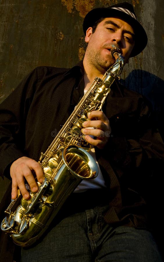 Saxophone Player stock image. Image of musician, jazz 9383251