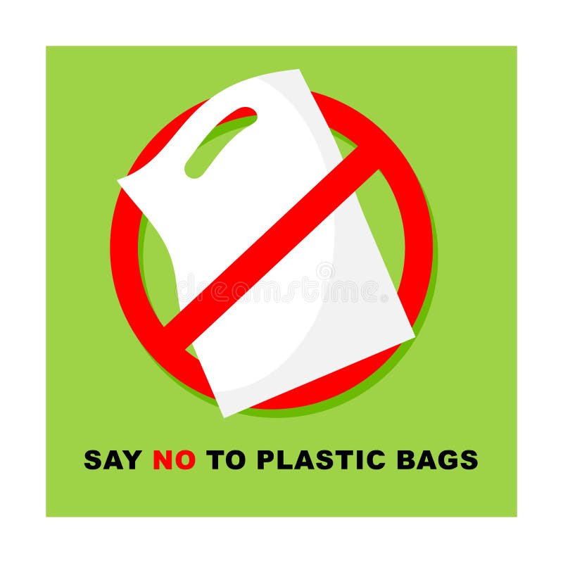 Say NO To Plastic Concept Background. Vector Illustration Save Our ...