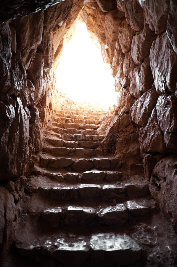 Exit of a cave in archaeological excavations of mycenae. Exit of a cave in archaeological excavations of mycenae