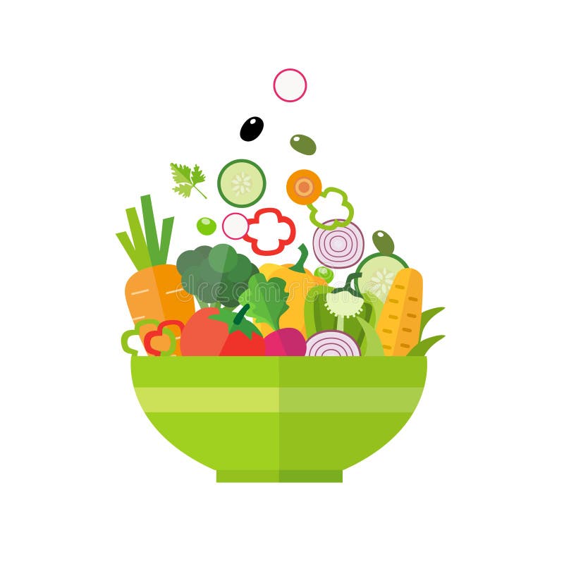 Sałatka - Zdrowa żywność organiczna ilustracji Sałatka - Zdrowa żywność organiczna ilustracji