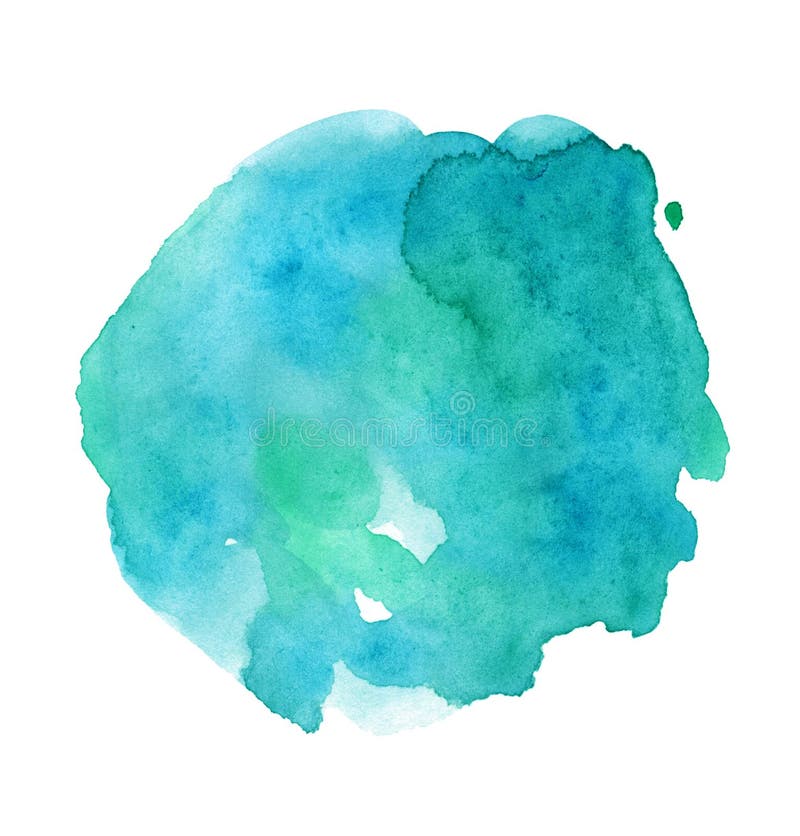Sbavatura dipinta a mano dell'acquerello azzurrato luminoso, illustrazione minimalistic del punto blu royalty illustrazione gratis Sbavatura dipinta a mano dell'acquerello azzurrato luminoso, illustrazione minimalistic del punto blu royalty illustrazione gratis