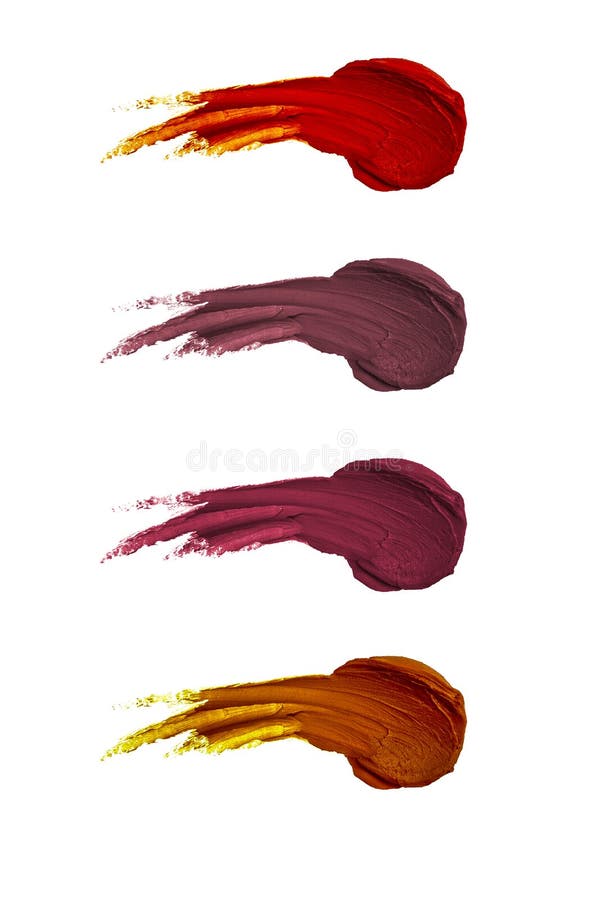 Sbavature del rossetto su fondo bianco immagine stock Sbavature del rossetto su fondo bianco immagine stock