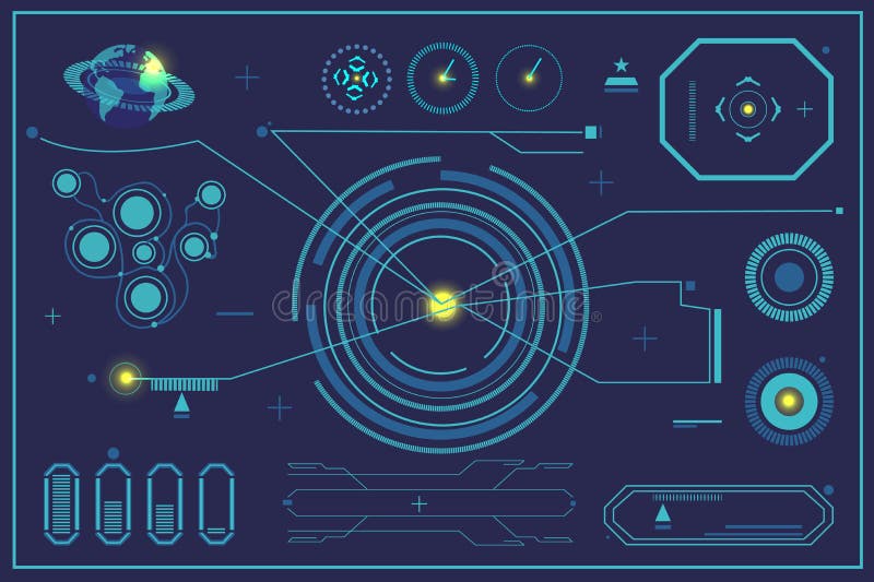 Sc.i-het futuristische gebruikersinterface HUD van FI vector illustratie Sc.i-het futuristische gebruikersinterface HUD van FI vector illustratie
