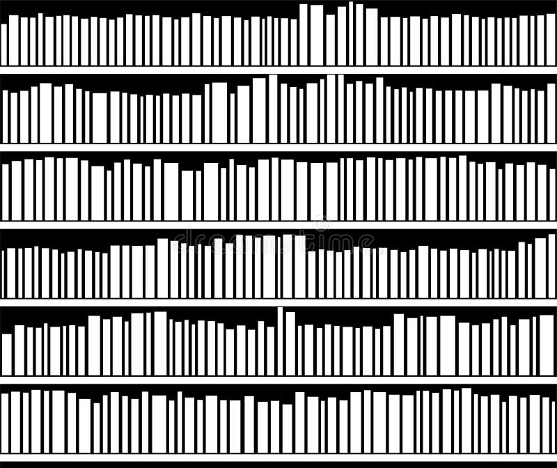 Scaffale per libri in bianco e nero astratto