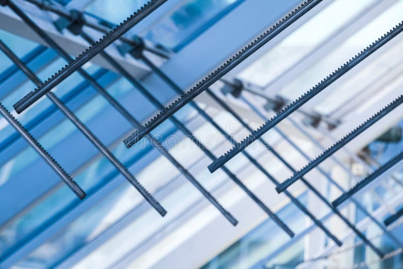 Scaffali d'apertura dell'azionamento Tetto alta tecnologia astratto fotografia stock libera da diritti