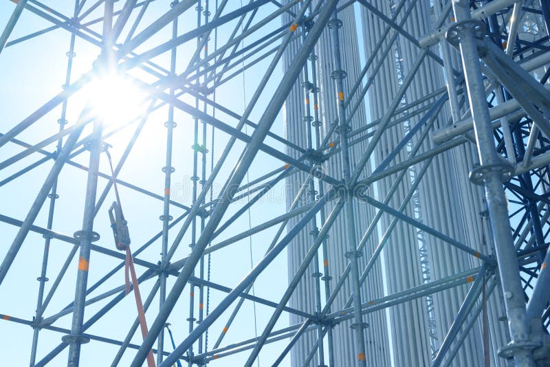 Scaffolding Elements Construction Work Place background. Scaffolding frame stock images, royalty-free photos and pictures