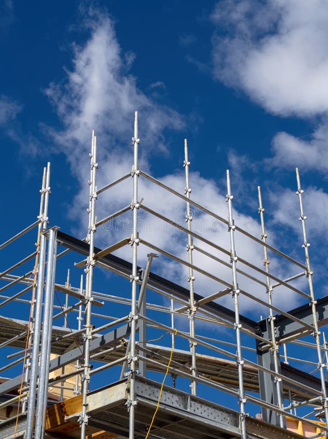 Scaffolding for a New House Stock Photo Image of architecture, steel