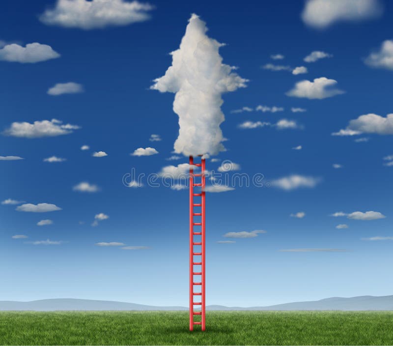 Scala della nuvola della freccia illustrazione vettoriale