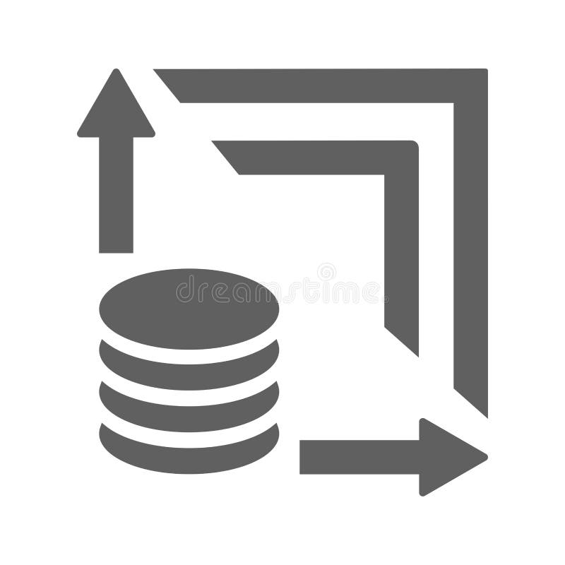 Scalability, scale, big data icon. Gray vector graphics stock illustration