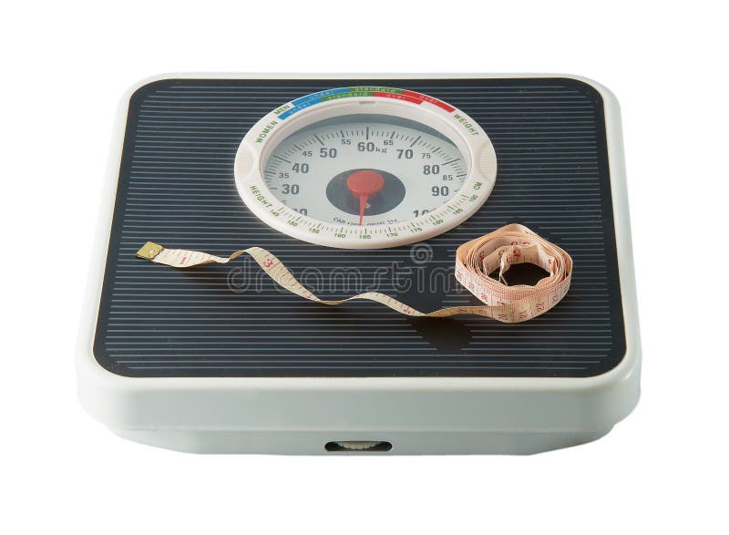 A professional weight scale up to 120 kilos on a white background. Weight watchers stock images, royalty-free photos and pictures