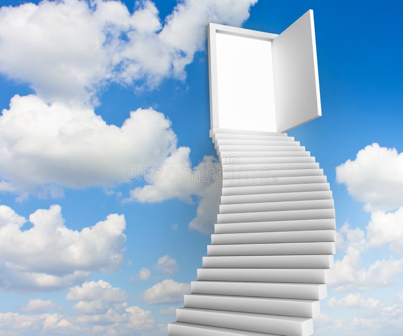 Scale alle porte di cielo illustrazione di stock Scale alle porte di cielo illustrazione di stock