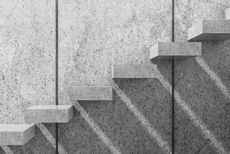 Scale concrete bianche 3d rendono l'illustrazione illustrazione di stock Scale concrete bianche 3d rendono l'illustrazione illustrazione di stock