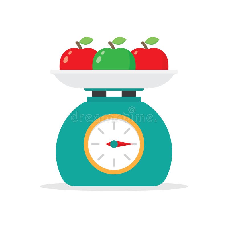Scale e mele della cucina illustrazione di stock
