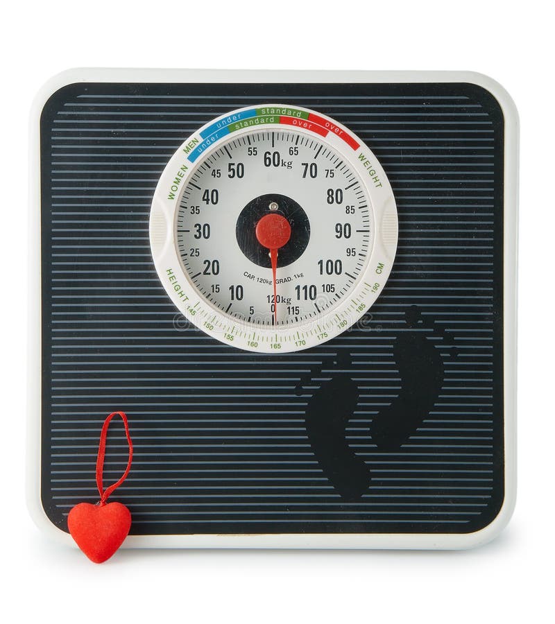 A professional weight scale up to 120 kilos on a white background. Weight watchers stock images, royalty-free photos and pictures