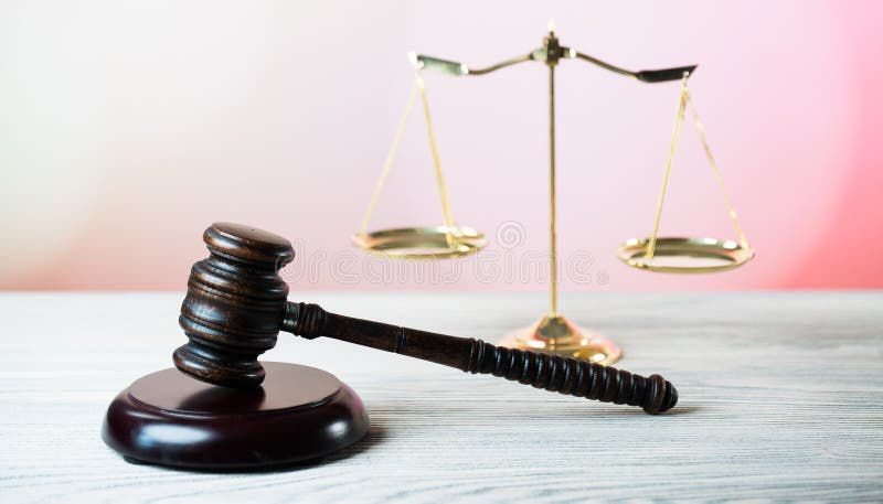 Illustration hand holding scales justice hi-res stock photography