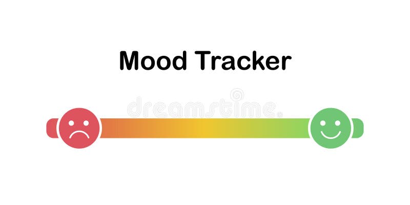 Scale of Mood with Outline Emoticons. Angry To Happy Stock Vector ...