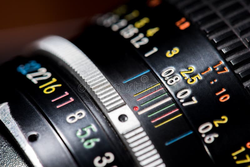 Lens photo scale stock photos