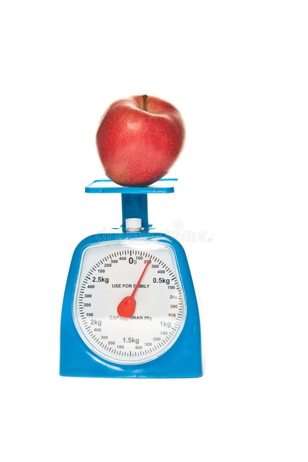 Four Red Apples on Weighing Scales Stock Image - Image of fruit, health:  34414593