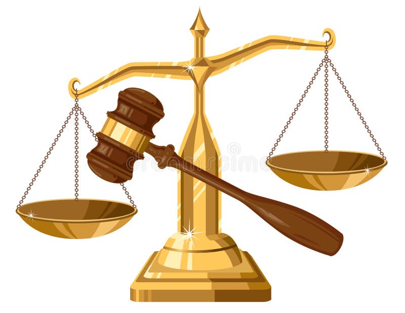 Cartoon Scales of Justice stock vector. Illustration of county 29611388