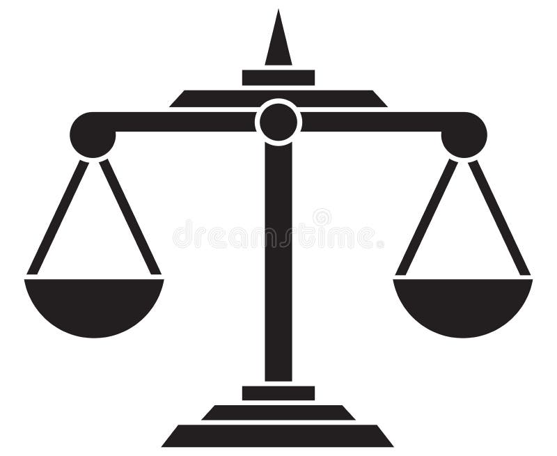 Scales of justice symbol, scales to measure