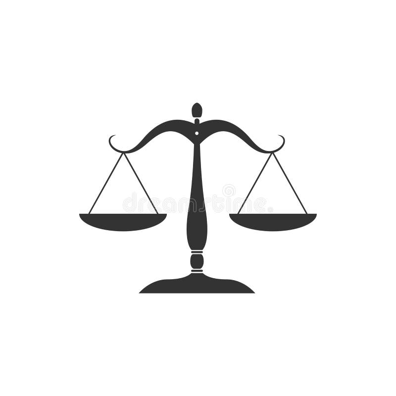 Scale weight balance outline Royalty Free Vector Image