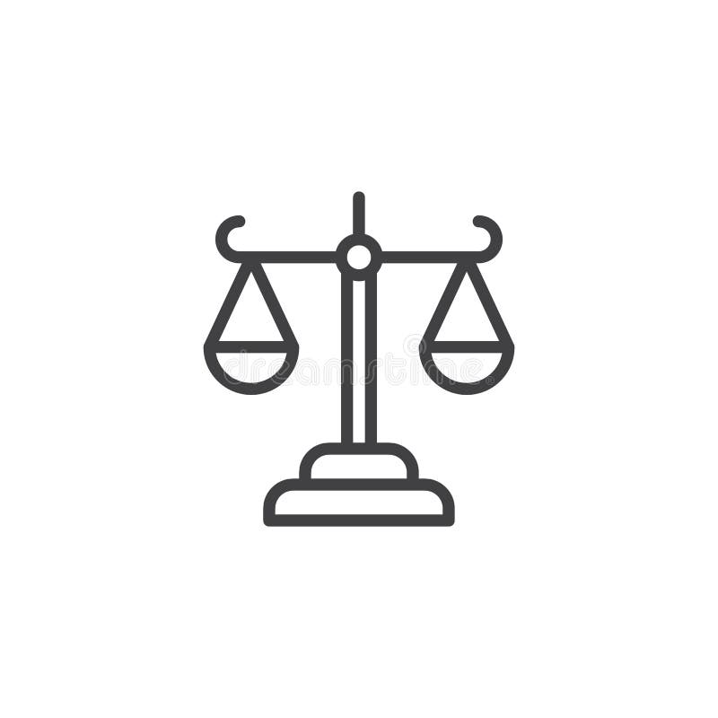 Download Scales, Libra Line Icon, Outline Vector Sign, Linear Style ...