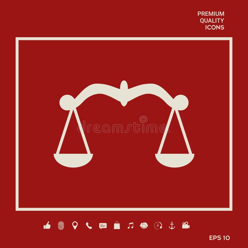 Scales Symbol, Icon. Graphic Elements for Your Design Stock Vector