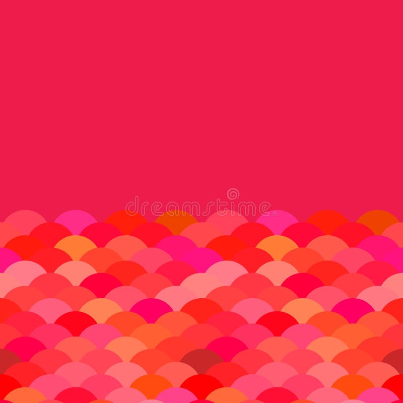 Scales, wave card banner design for text abstract simple Nature background with japanese red claret pink circle pattern. Vector