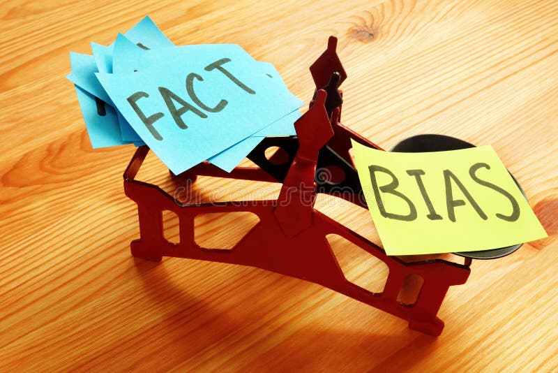 The scales on which lie a lot of facts and bias. The scales on which lie the lot of facts and bias royalty free stock photography