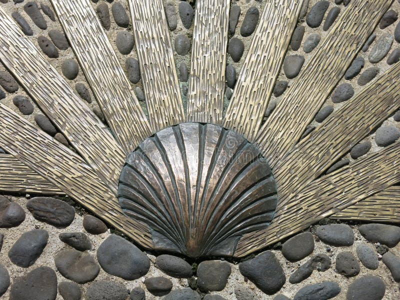 Scallop Shell Camino stock image