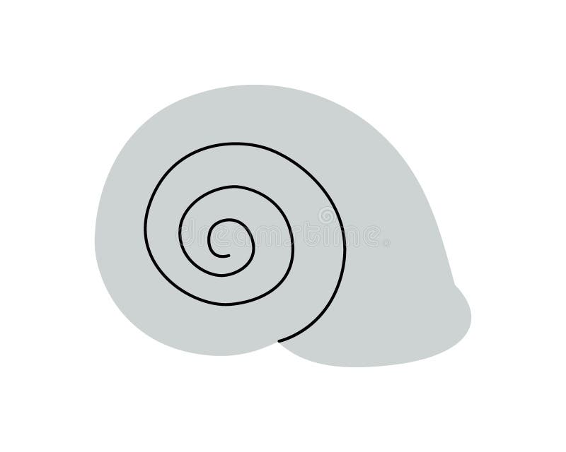 Scallop shellfish. Tropical underwater shell. Vector illustration. royalty free illustration