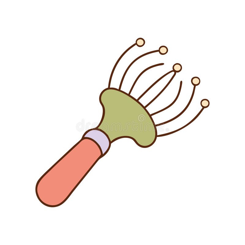 Scalp massager relaxation wellness tool icon stock illustration