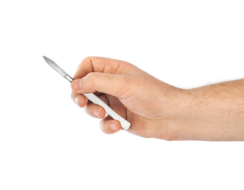 Scalpel dans la main de docteur image stock Scalpel dans la main de docteur image stock