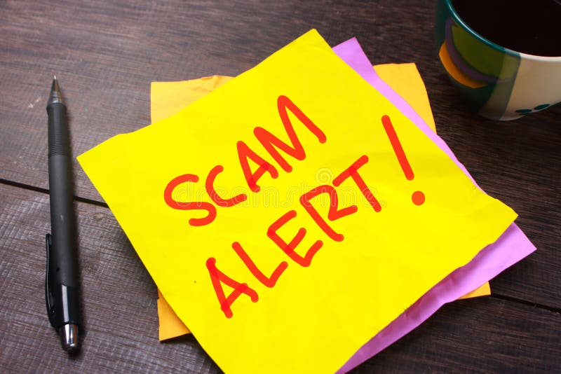 Scam Alert, Internet Fraudulent Words Quotes Concept Stock Image ...