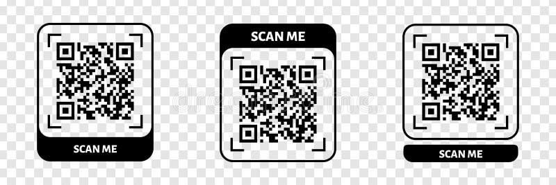 Scan Me Qr Code Design. Qr Code For Payment, Text Transfer With Scan Me  Button Stock Vector - Illustration Of Frame, Template: 253871815