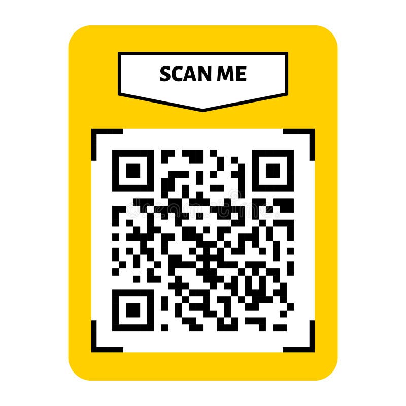 Scan Me Qr Code Design. Qr Code For Payment, Text Transfer With Scan Me  Button Stock Vector - Illustration Of Code, Scanner: 254006510