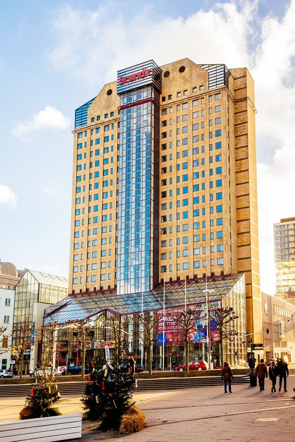 Scandic hotel in Malmo, Sweden. Scandic Hotels is a hotel chain headquartered in Stockholm, Sweden stock photos Scandic hotel in Malmo, Sweden. Scandic Hotels is a hotel chain headquartered in Stockholm, Sweden stock photos