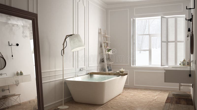 Bathroom with bathtub stock image. Image of bath, indoors - 9692865