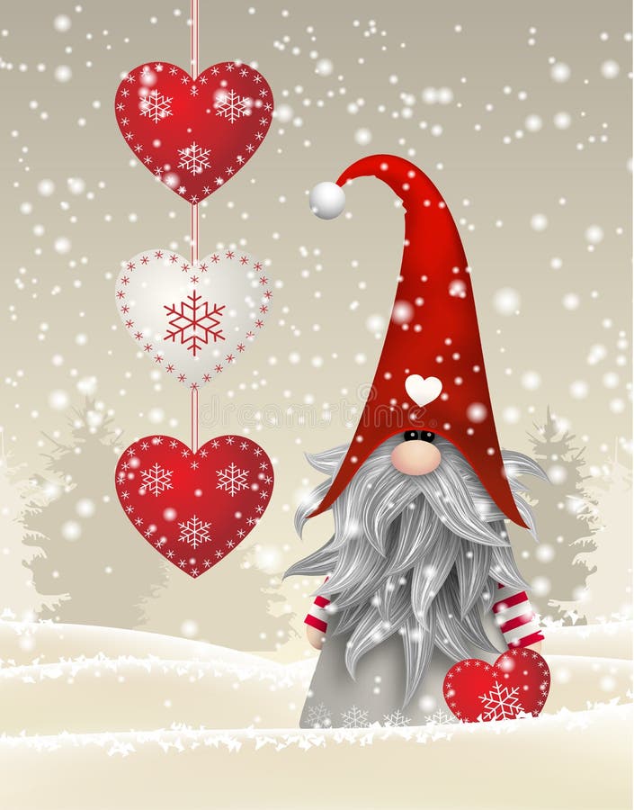 Scandinavian christmas traditional gnome, Tomte, illustration stock illustration Scandinavian christmas traditional gnome, Tomte, illustration stock illustration