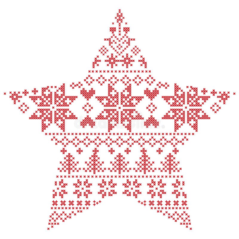 Scandinavian pattern in star shape