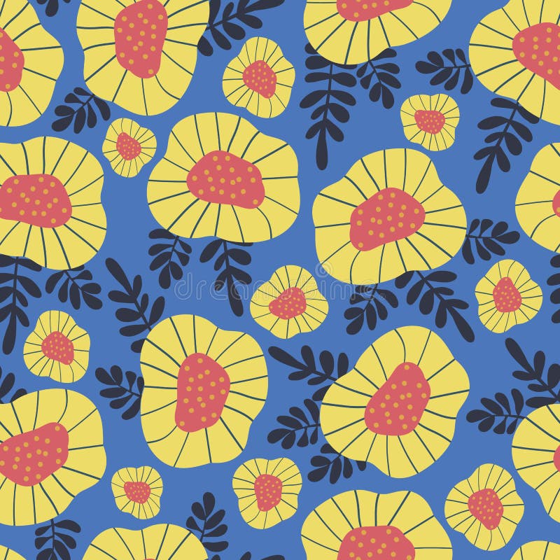 Minimalistic Blue Flower Pattern Stock Illustrations – 6,012 ...