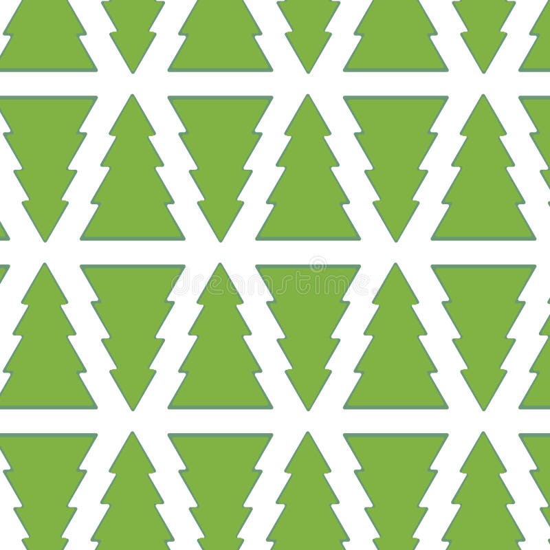 Scandinavisch patroon met gestileerde groene vezels, pijnbomen Eenvoudig klassiek kerstpatroon, naadloos voor achtergrond, inpakp stock illustratie Scandinavisch patroon met gestileerde groene vezels, pijnbomen Eenvoudig klassiek kerstpatroon, naadloos voor achtergrond, inpakp stock illustratie